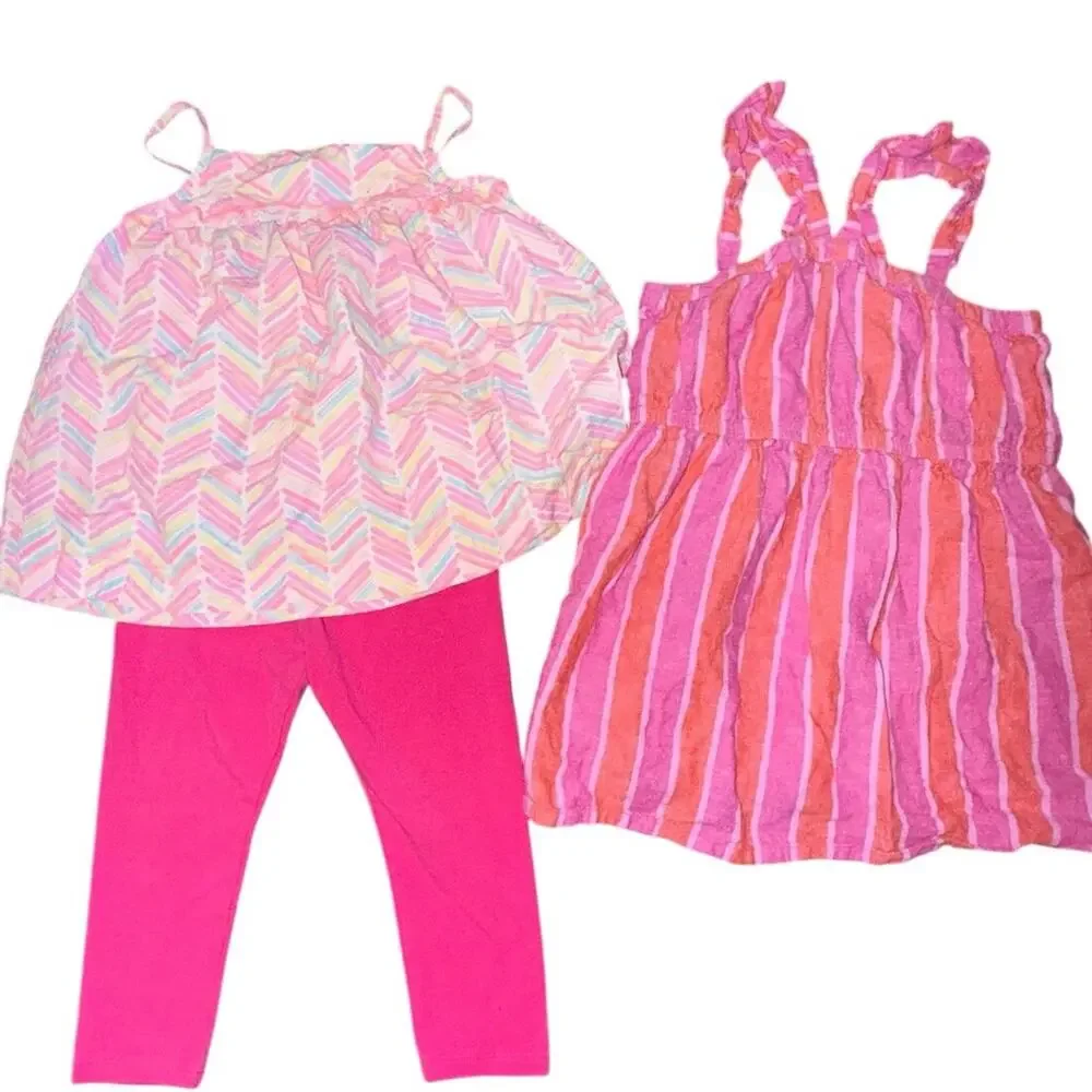 Toddler Girls 2T Summer Lot Carter’s OshKosh Spotted Zebra Dress Tunic Leggings